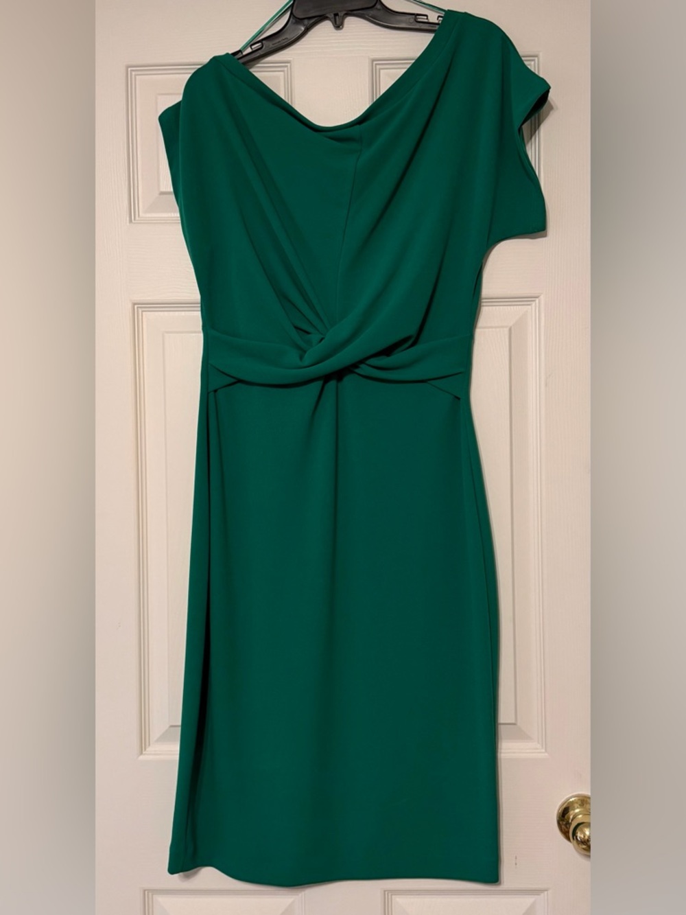 Gibson Latimer Teal Green Twist-Front Midi Dress
